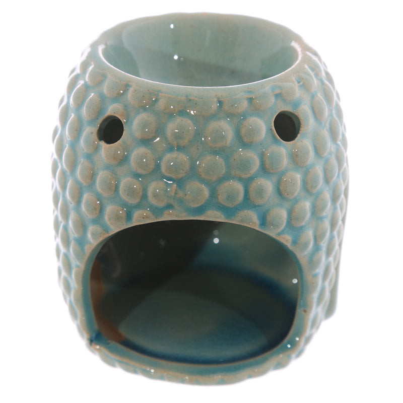 Small Crackle Glaze Ceramic Buddha Head Oil Burner