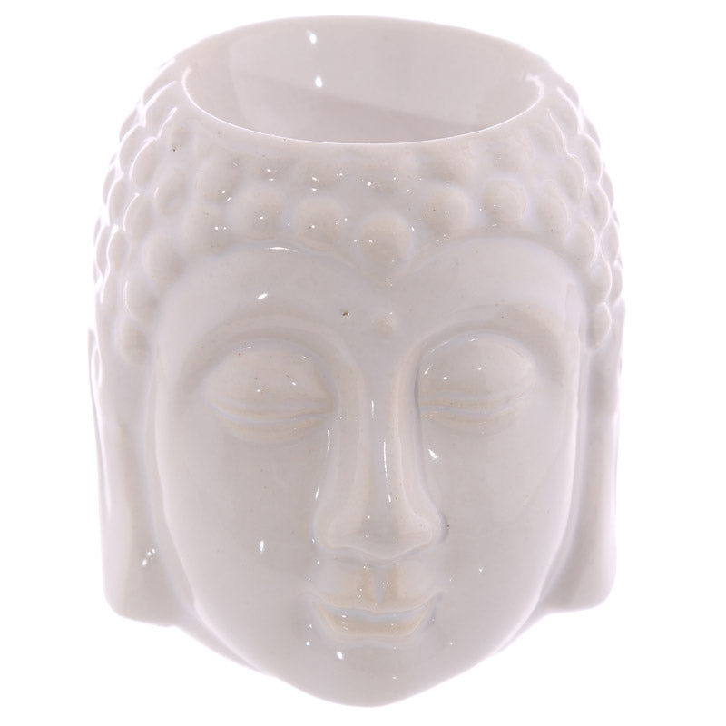 Small Crackle Glaze Ceramic Buddha Head Oil Burner
