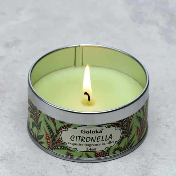 Goloka Citronella Wax Candle Tin