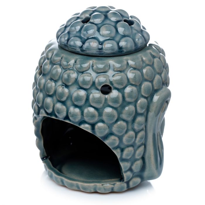 Eden Crackle Glaze Thai Buddha Head Ceramic Oil Burner