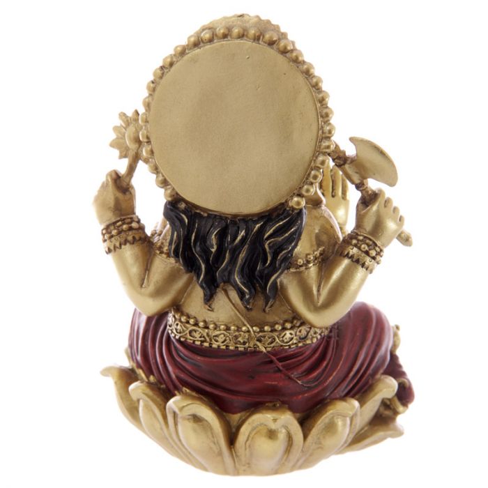 Gold & Red Ganesh Statue 16cm