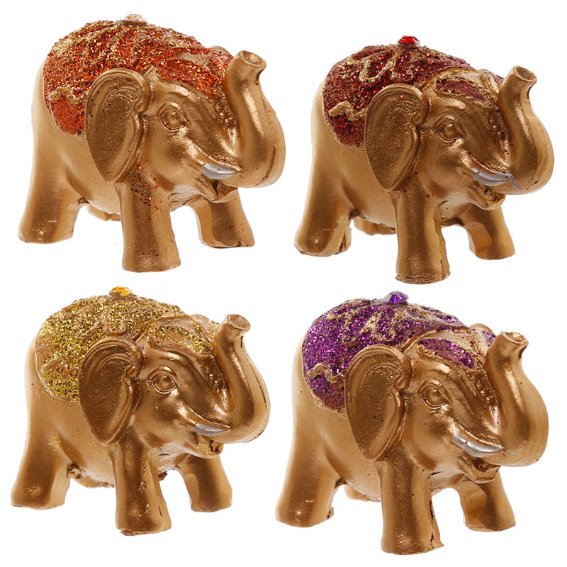 Mini Metallic Glitter Lucky Elephant Collectable