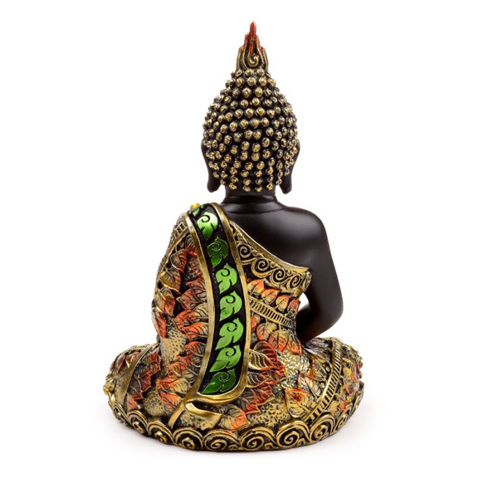 Black & Orange Gold Thai Buddha Contemplation