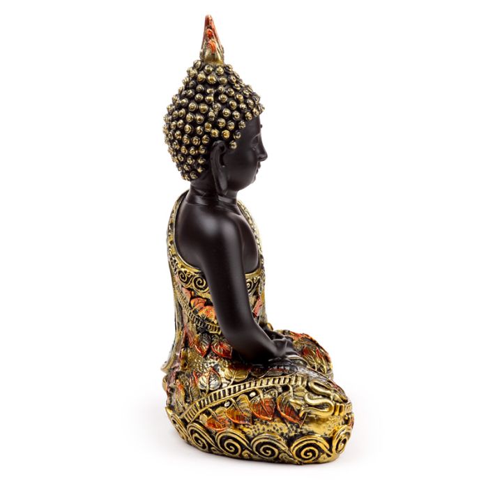 Black & Orange Gold Thai Buddha Contemplation