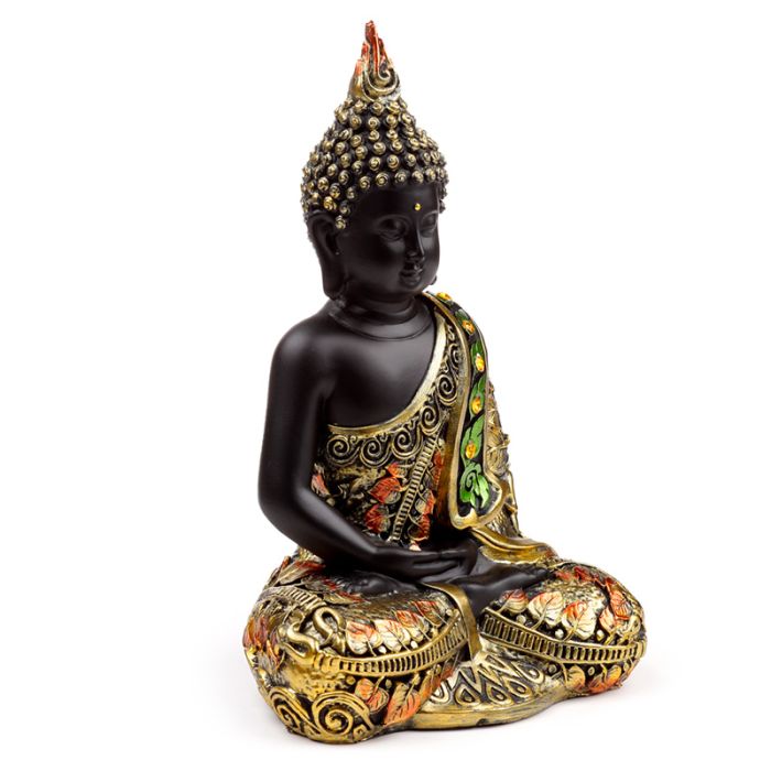 Black & Orange Gold Thai Buddha Contemplation