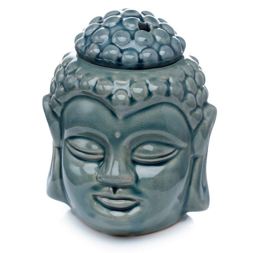 Eden Crackle Glaze Thai Buddha Head Ceramic Oil Burner