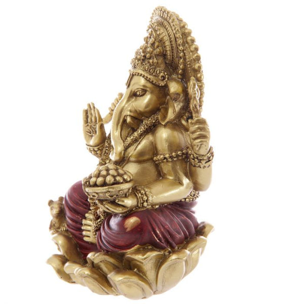 Gold & Red Ganesh Statue 16cm